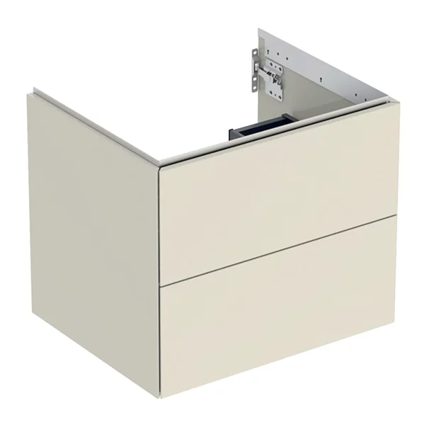 Mobilier Baie - Dulap baza suspendat Geberit One gri nisip lucios 60 cm cu 2 sertare