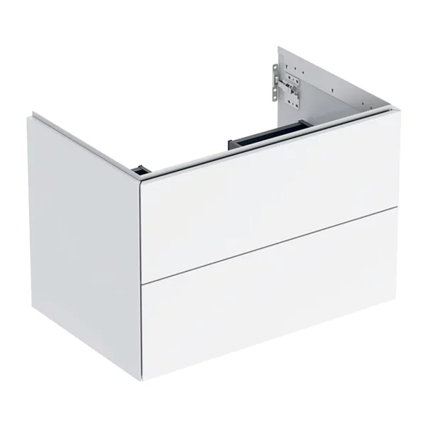 Mobilier Baie - Dulap baza suspendat Geberit One alb lucios 75 cm cu 2 sertare