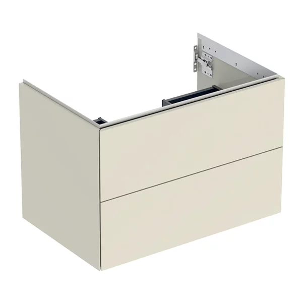 Mobilier Baie - Dulap baza suspendat Geberit One gri nisip lucios 75 cm cu 2 sertare