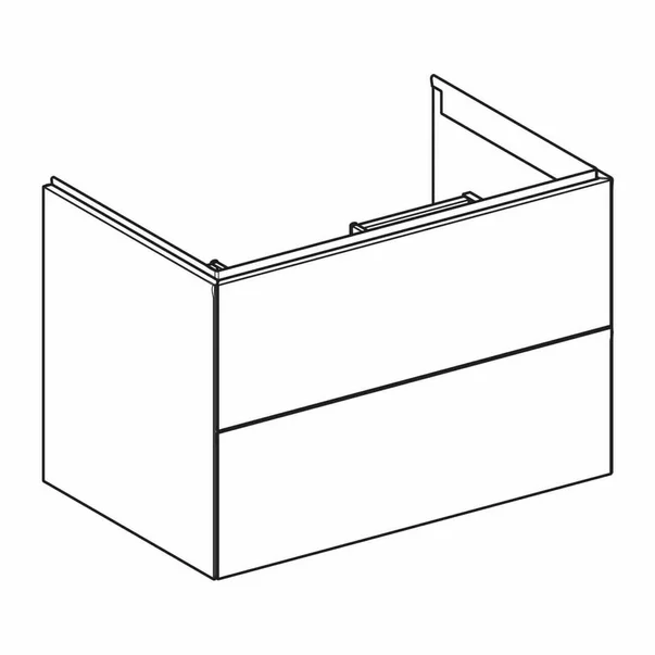 Dulap baza suspendat Geberit One gri nisip lucios 75 cm cu 2 sertare [5]