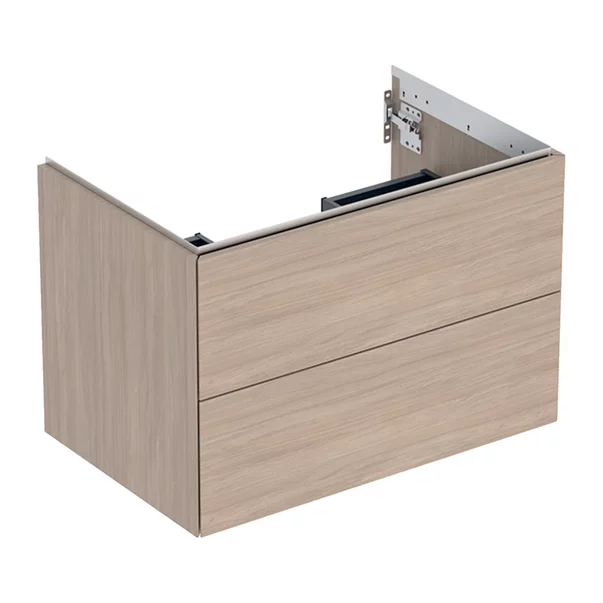 Mobilier Baie - Dulap baza suspendat Geberit One stejar bej 75 cm cu 2 sertare