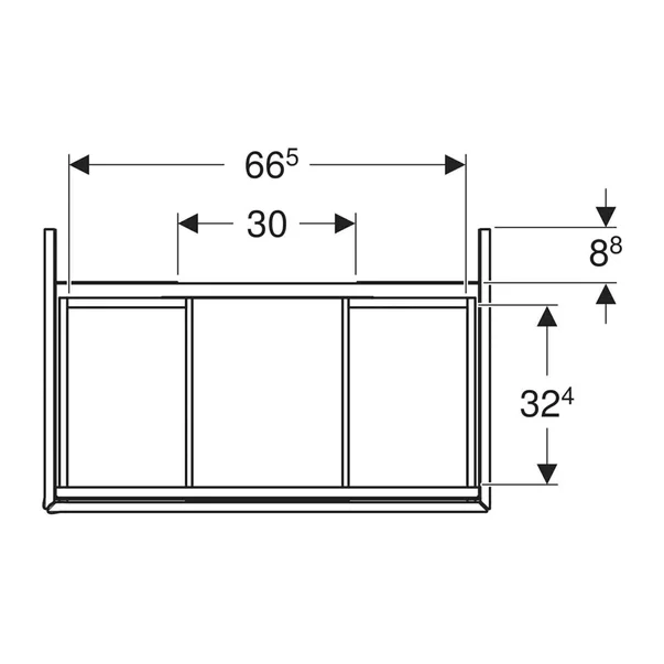 Dulap baza suspendat Geberit One negru mat 75 cm [2]