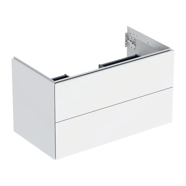Mobilier Baie - Dulap baza suspendat Geberit One alb mat 90 cm cu 2 sertare