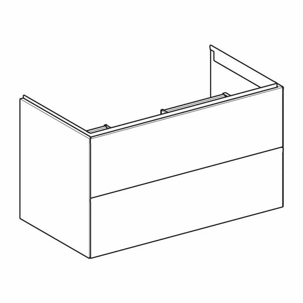 Dulap baza suspendat Geberit One alb mat 90 cm cu 2 sertare [5]