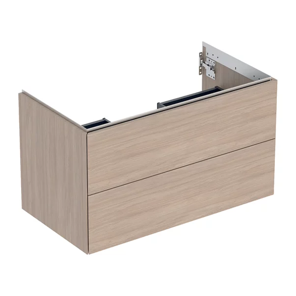 Mobilier Baie - Dulap baza suspendat Geberit One stejar bej 90 cm cu 2 sertare