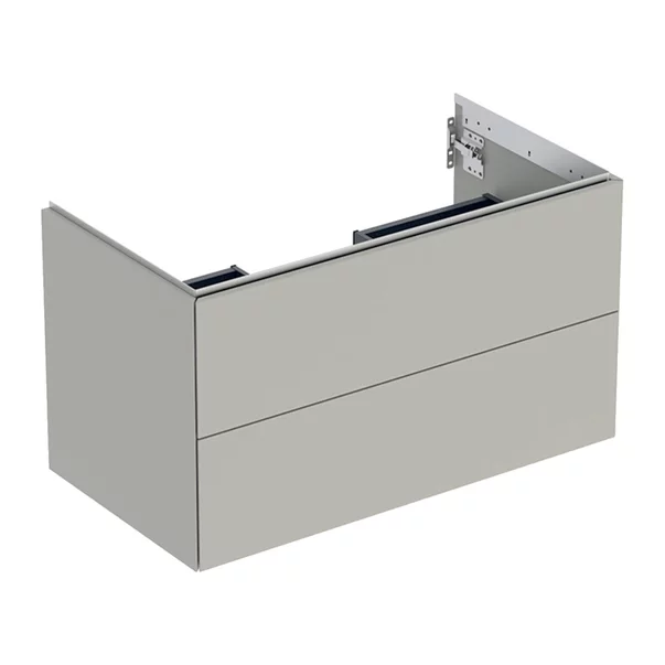 Mobilier Baie - Dulap baza suspendat Geberit One greige mat 90 cm cu 2 sertare