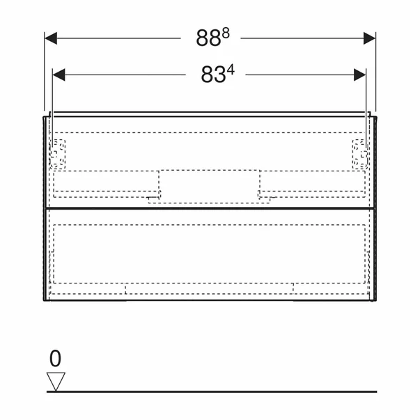 Dulap baza suspendat Geberit One negru mat 90 cm [4]