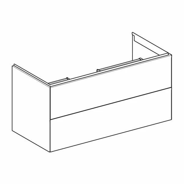 Dulap baza suspendat Geberit One alb lucios 105 cm cu 2 sertare [5]
