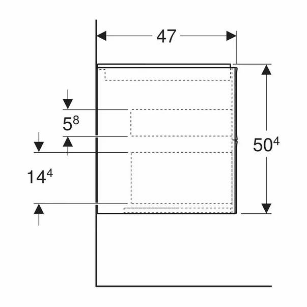 Dulap baza suspendat Geberit One gri nisip lucios 105 cm cu 2 sertare [4]