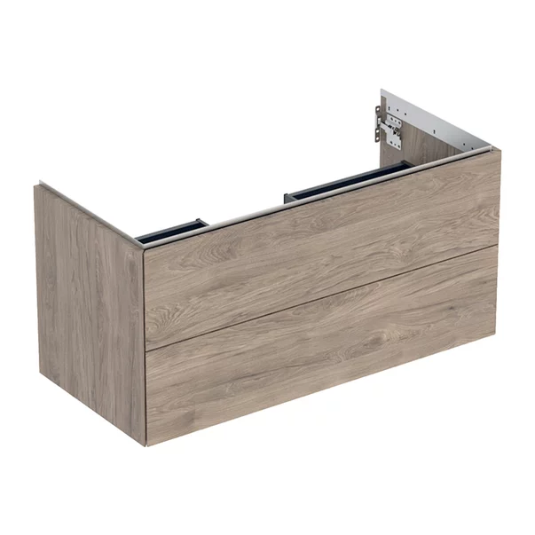 Mobilier Baie - Dulap baza suspendat Geberit One nuc american Hickory 105 cm cu 2 sertare