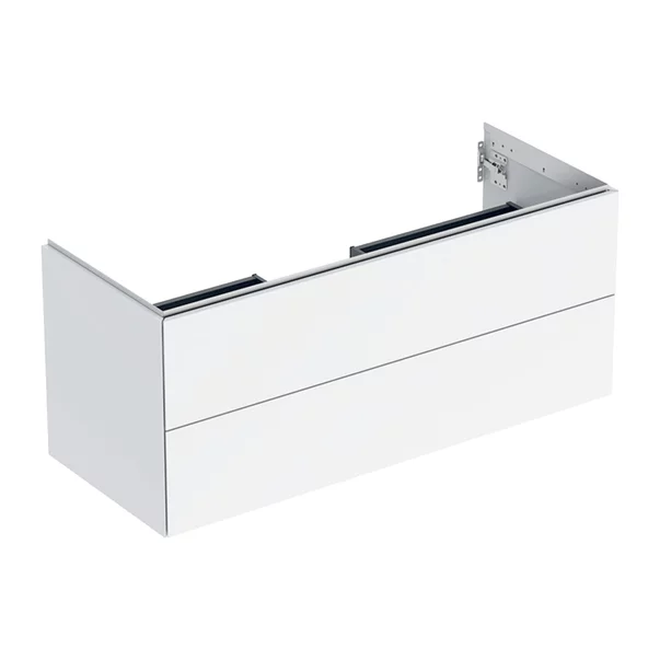 Mobilier Baie - Dulap baza suspendat Geberit One alb lucios 120 cm cu 2 sertare