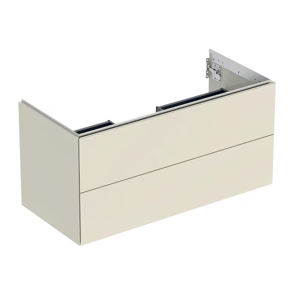 Mobilier Baie - Dulap baza suspendat Geberit One gri nisip lucios 120 cm cu 2 sertare
