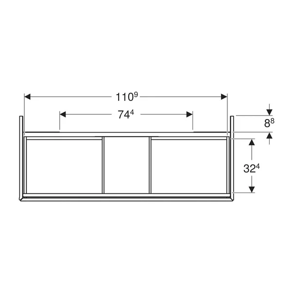Dulap baza suspendat Geberit One gri nisip lucios 120 cm cu 2 sertare [2]