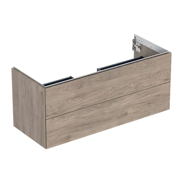 Mobilier Baie - Dulap baza suspendat Geberit One nuc american Hickory 120 cm cu 2 sertare