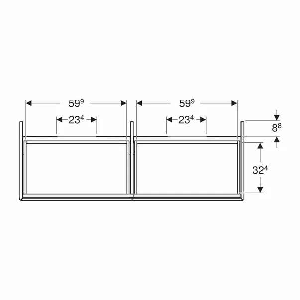 Dulap baza suspendat Geberit One alb lucios 135 cm cu 4 sertare [2]