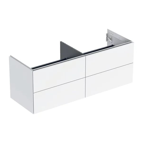 Mobilier Baie - Dulap baza suspendat Geberit One alb mat 135 cm cu 4 sertare