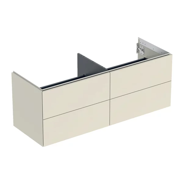 Mobilier Baie - Dulap baza suspendat Geberit One gri nisip lucios 135 cm cu 4 sertare