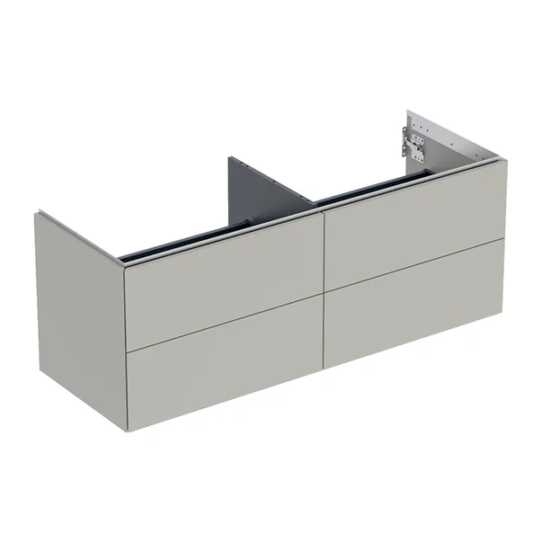 Mobilier Baie - Dulap baza suspendat Geberit One greige mat 135 cm cu 4 sertare
