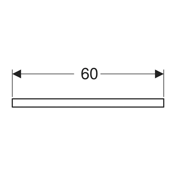 Blat pentru lavoar Geberit One cu decupaj in mijloc 60 cm alb lucios [3]