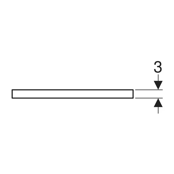 Blat pentru lavoar Geberit One cu decupaj in mijloc 60 cm alb lucios [4]