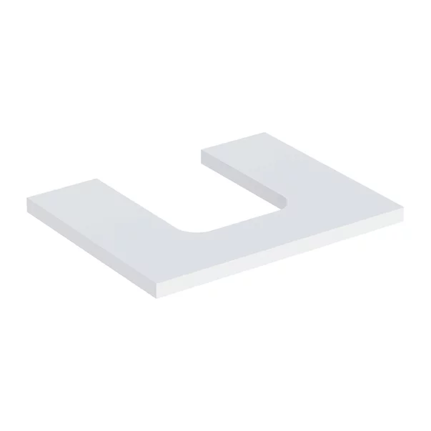 Mobilier Baie - Blat pentru lavoar Geberit One cu decupaj in mijloc 60 cm alb mat