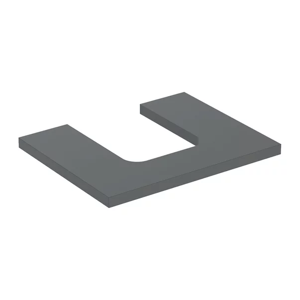 Mobilier Baie - Blat pentru lavoar Geberit One cu decupaj in mijloc 60 cm lava mat