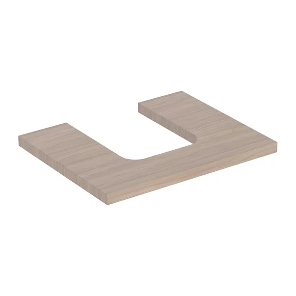 Mobilier Baie - Blat pentru lavoar Geberit One cu decupaj in mijloc 60 cm stejar bej