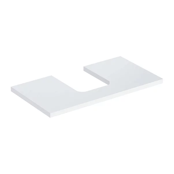 Mobilier Baie - Blat pentru lavoar Geberit One cu decupaj in mijloc 75 cm alb lucios