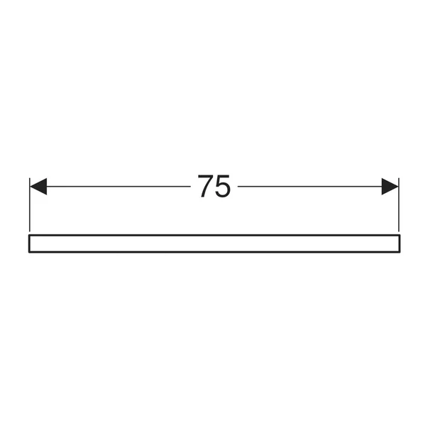 Blat pentru lavoar Geberit One cu decupaj in mijloc 75 cm alb lucios [3]