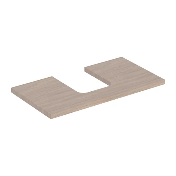 Mobilier Baie - Blat pentru lavoar Geberit One cu decupaj in mijloc 75 cm stejar bej