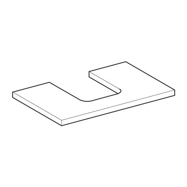 Blat pentru lavoar Geberit One cu decupaj in mijloc 75 cm stejar bej [5]