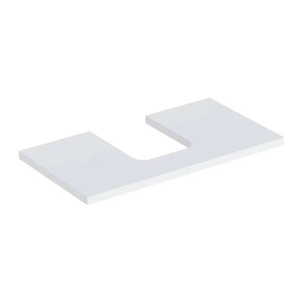 Mobilier Baie - Blat pentru lavoar Geberit One cu decupaj in mijloc 90 cm alb mat