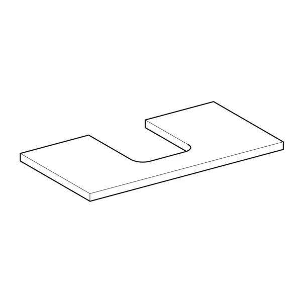Blat pentru lavoar Geberit One cu decupaj in mijloc 90 cm lava mat [5]