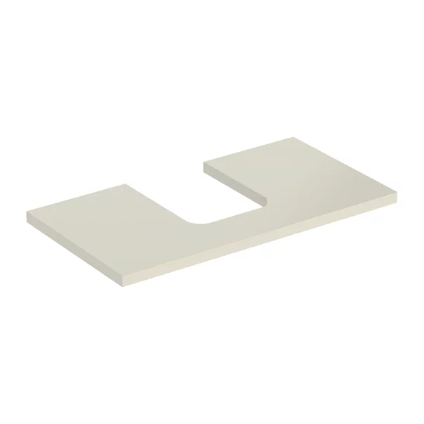 Mobilier Baie - Blat pentru lavoar Geberit One cu decupaj in mijloc 90 cm gri nisip lucios
