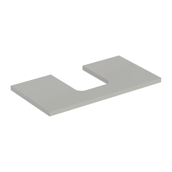 Mobilier Baie - Blat pentru lavoar Geberit One cu decupaj in mijloc 90 cm greige mat