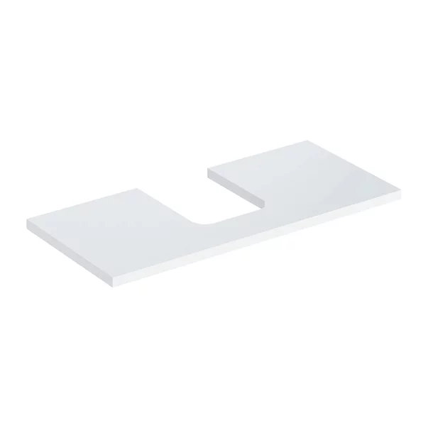 Mobilier Baie - Blat pentru lavoar Geberit One cu decupaj in mijloc 105 cm alb lucios