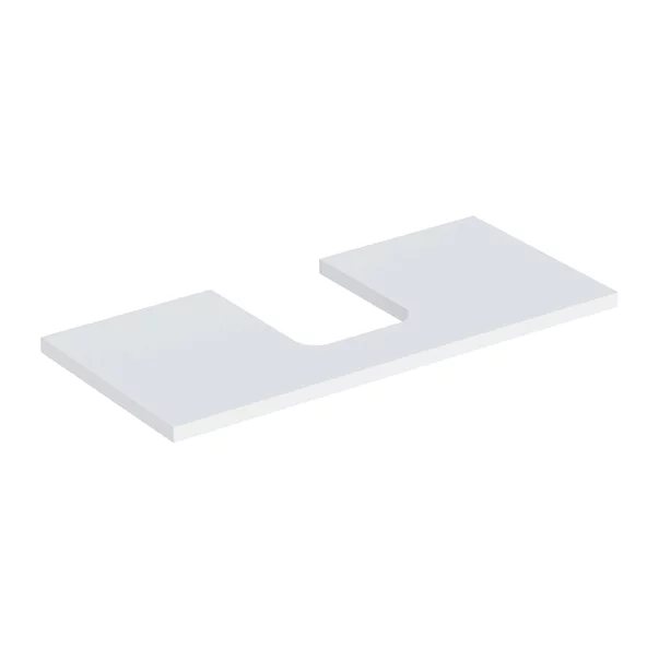 Mobilier Baie - Blat pentru lavoar Geberit One cu decupaj in mijloc 105 cm alb mat