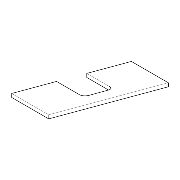 Blat pentru lavoar Geberit One cu decupaj in mijloc 105 cm lava mat [5]