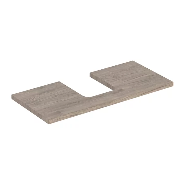 Mobilier Baie - Blat pentru lavoar Geberit One cu decupaj in mijloc 105 cm nuc american Hickory