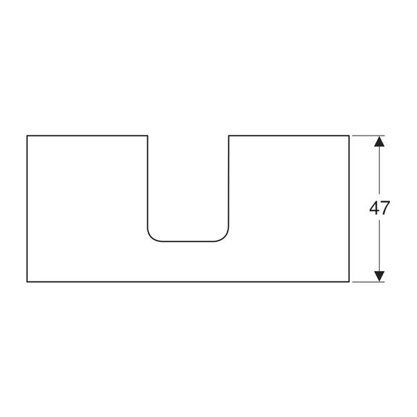 Blat pentru lavoar Geberit One cu decupaj in mijloc 105 cm nuc american Hickory [2]