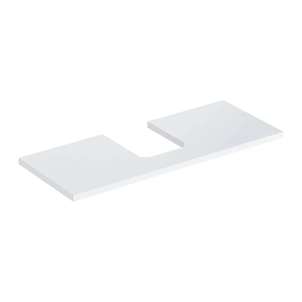 Mobilier Baie - Blat pentru lavoar Geberit One cu decupaj in mijloc 120 cm alb lucios