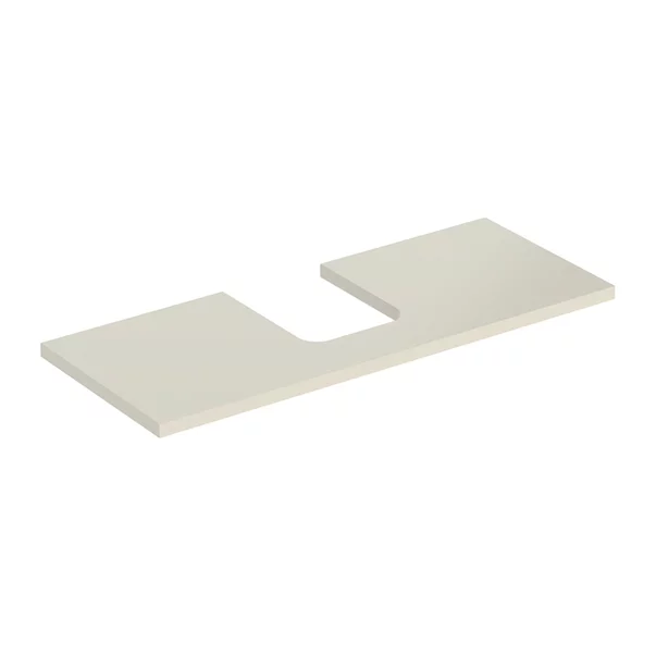Mobilier Baie - Blat pentru lavoar Geberit One cu decupaj in mijloc 120 cm gri nisip lucios