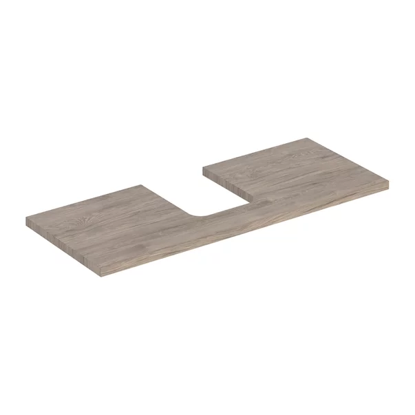 Mobilier Baie - Blat pentru lavoar Geberit One cu decupaj in mijloc 120 cm nuc american Hickory