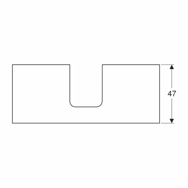 Blat pentru lavoar Geberit One cu decupaj in mijloc 120 cm nuc american Hickory [2]