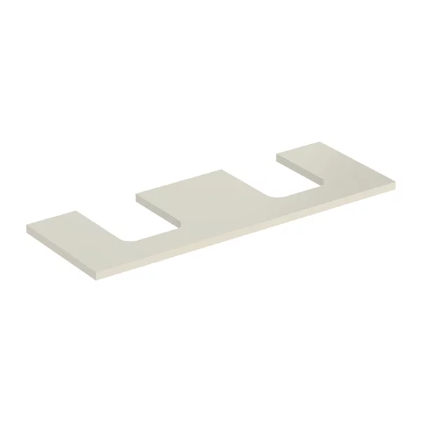 Mobilier Baie - Blat pentru lavoar Geberit One cu decupaj dublu 135 cm gri nisip lucios