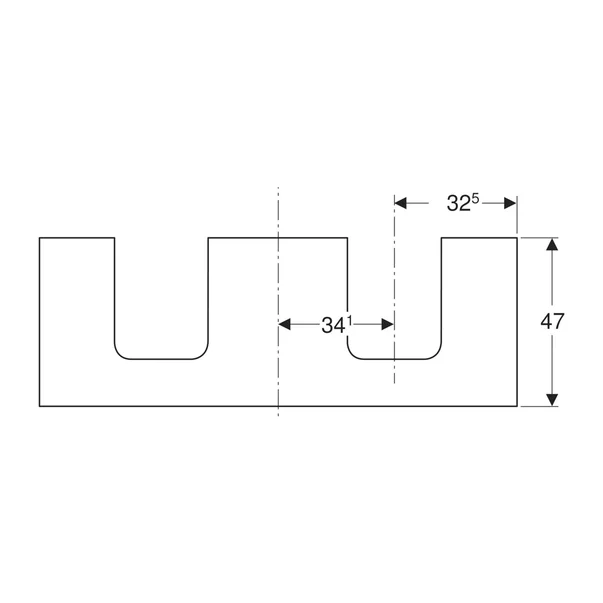 Blat pentru lavoar Geberit One cu decupaj dublu 135 cm stejar bej [2]