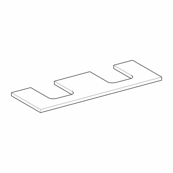 Blat pentru lavoar Geberit One cu decupaj dublu 135 cm stejar bej [5]