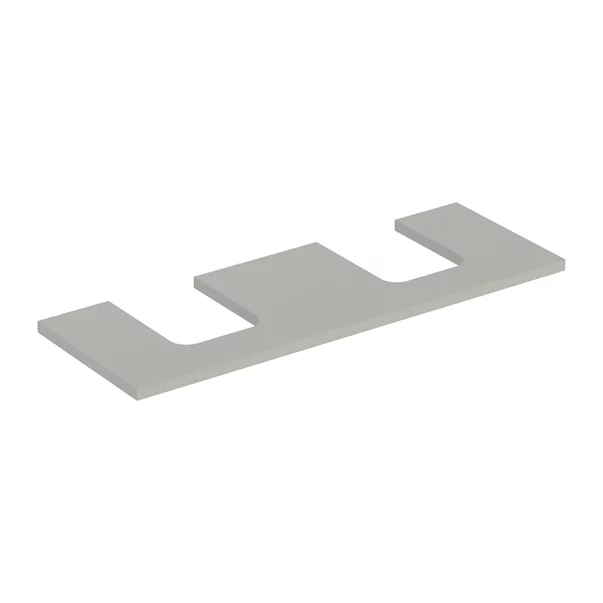 Mobilier Baie - Blat pentru lavoar Geberit One cu decupaj dublu 135 cm greige mat