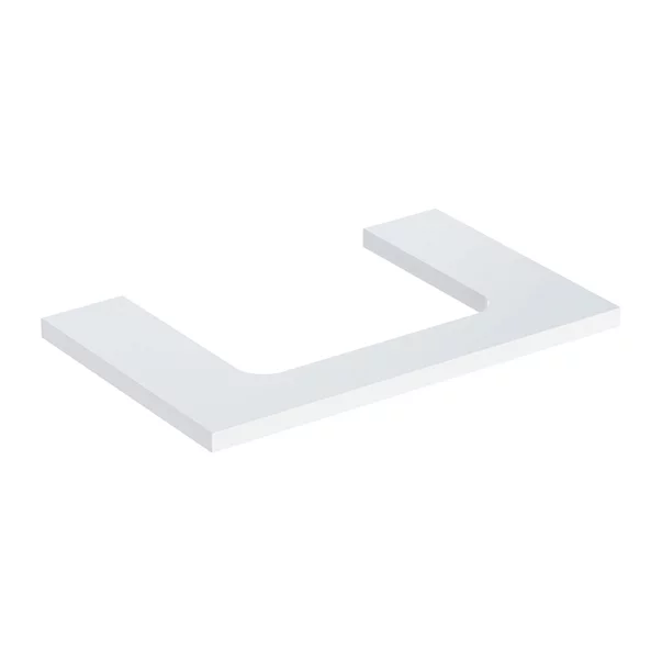 Mobilier Baie - Blat pentru lavoar Geberit One cu decupaj in mijloc alb lucios 75 cm