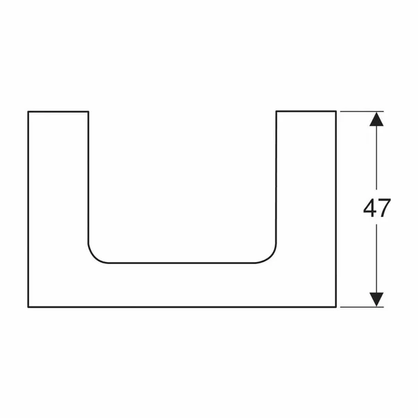 Blat pentru lavoar Geberit One cu decupaj in mijloc alb lucios 75 cm [2]